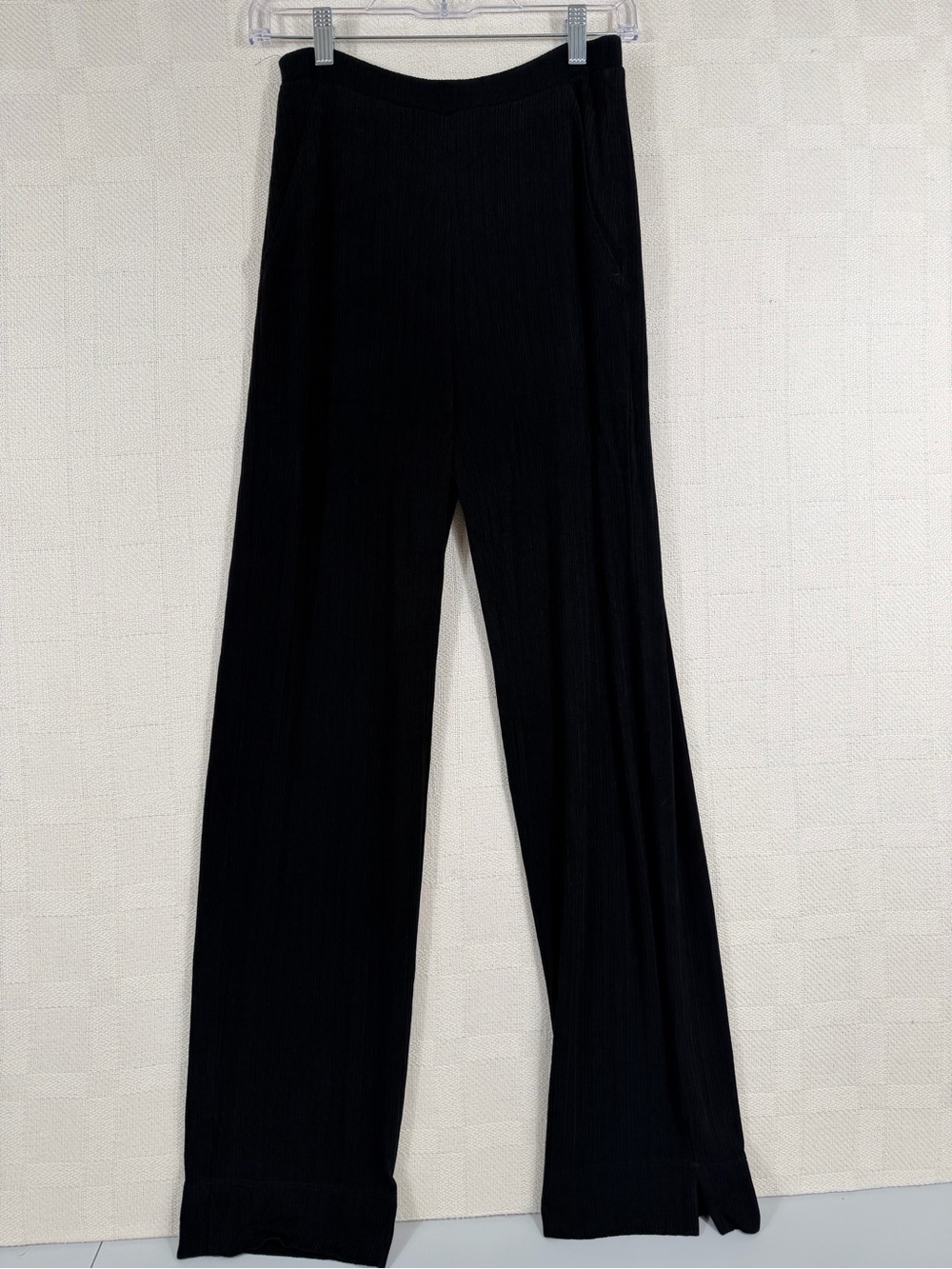 Chico's Wide Leg Travelers Pants 0 Small Black Pull-On Pockets